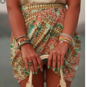 Zara Tulip Floral Wrap Mini Skirt